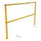 Vestil Steel Safety Handrail with Hardware, 74-1/2 In. x 4 In. x 42 In., Yellow SQ-72-HWR - alternate 1